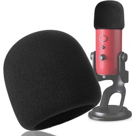 2 count Blue Yeti Pop Filter for Blue Yeti Microphone, Yeti  Windscreen with   Blue Yeti Mic Cover for Yeti Mic and Blue Yeti Pro USB Microphone - Color: Foam Black