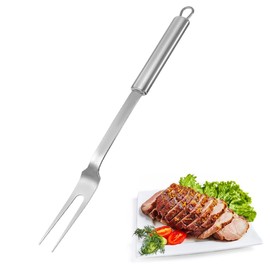 BBQ Fork, Stainless Steel Meat Fork, Meat Fork Stainless Steel with Handle, Meat Cutting Fork for Kitchen, Restaurant and Outdoor Activities, 13.2 Inch