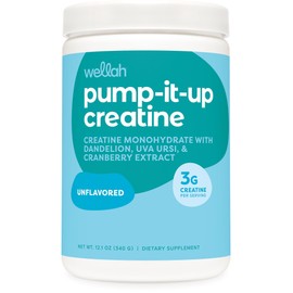 Wellah Creatine for Women - Creatine Monohydrate with Dandelion & Cranberry Extract (100 Servings, Unflavored)