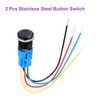 DMiotech 2 Pack 19mm / 3/4" Aluminium Alloy Momentary Push