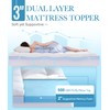 BDEUS 3 Inch Dual Layer Mattress Topper King Size, 2