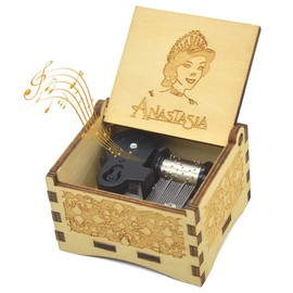 Sooharic Anastasia Music Box, Wind-up Mechanism, Unique Gifts/Collections, Antique Carved Musicial Box Crafts (Wind-up)