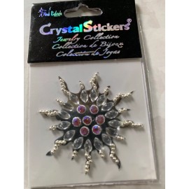 CRYSTAL STICKERS JEWELRY COLLECTION METAL ART GEMS & METAL CIRCULAR FLOURISH #4