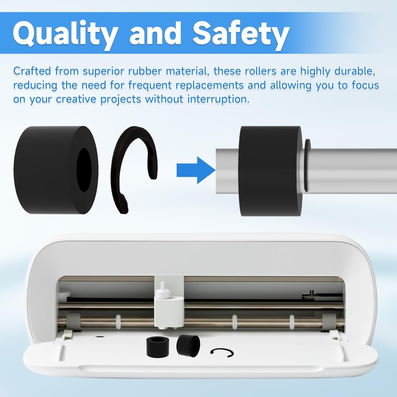 Rubber Roller Replacement Compatible with Cricut Maker/Maker 3, Mat Guide