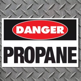 Wilson Graphics Inc. DANGER Propane Sticker - OSHA Safety Thick 6 mil Vinyl Decal - Long Lasting - 2" tall x 3" wide