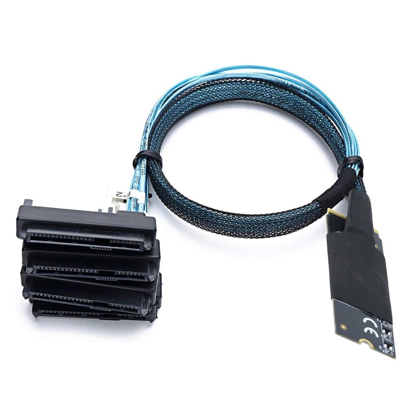 AoQhir M.2 SFF-8643 to 4 x SAS 8482 Converter Cable