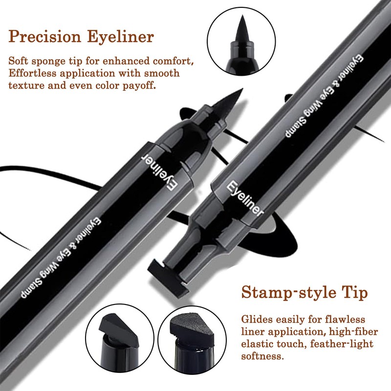 2Pack Dual Tip Eyeliner Stamp Pen 2 in 1 –