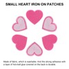 QUARKZMAN Iron-On Patches, Rose Pink, Iron-On Patches, Heart-Shaped Patches for