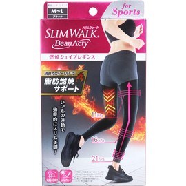 [Set of 2] PIP Slim Walk (Slim Walk) byu-akutexi (beau Acty) Burn Shape Leggings for Sports Black M ~ L size wearing pressure