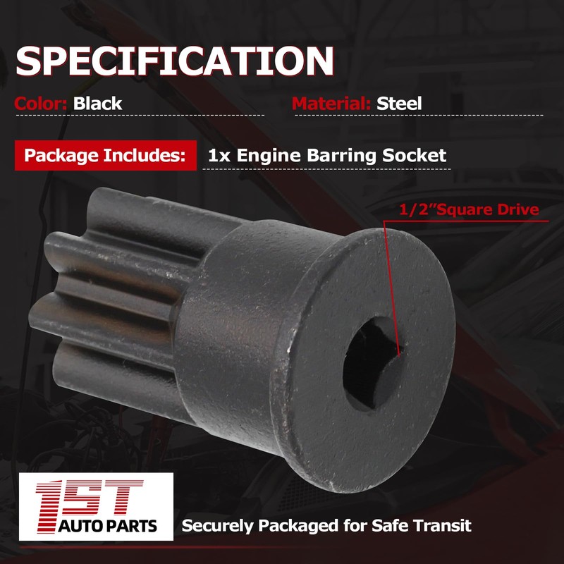 1ST J-38587-A Engine Barring Socket Engine Turning Tool for Caterpillar