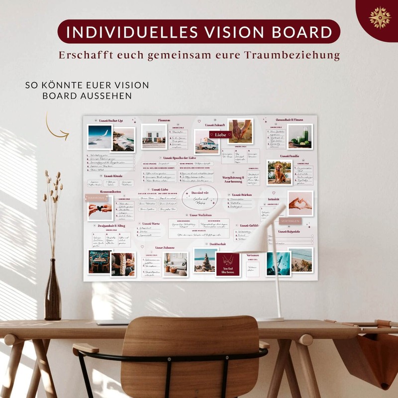 LEBENSKOMPASS Vision Board Set for Couples "Our Future" - Craft