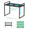 Redrubbit Extendable Microwave Oven Rack, Heavy Duty Steel Metal Shelf