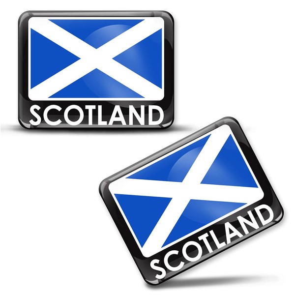 Biomar Labs® 2 x 3D Sticker Scotland Scottish Gaelic Flag