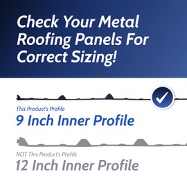 Duco Classic Rib Foam Closure Strips 3ft Long, 9" Rib Spacing - 20 Pack of USA-Made Black Inner Foam Closure Strips for Metal Roofing Panels - Blocks Gaps, Moisture, Noise, & Dust (with Adhesive)