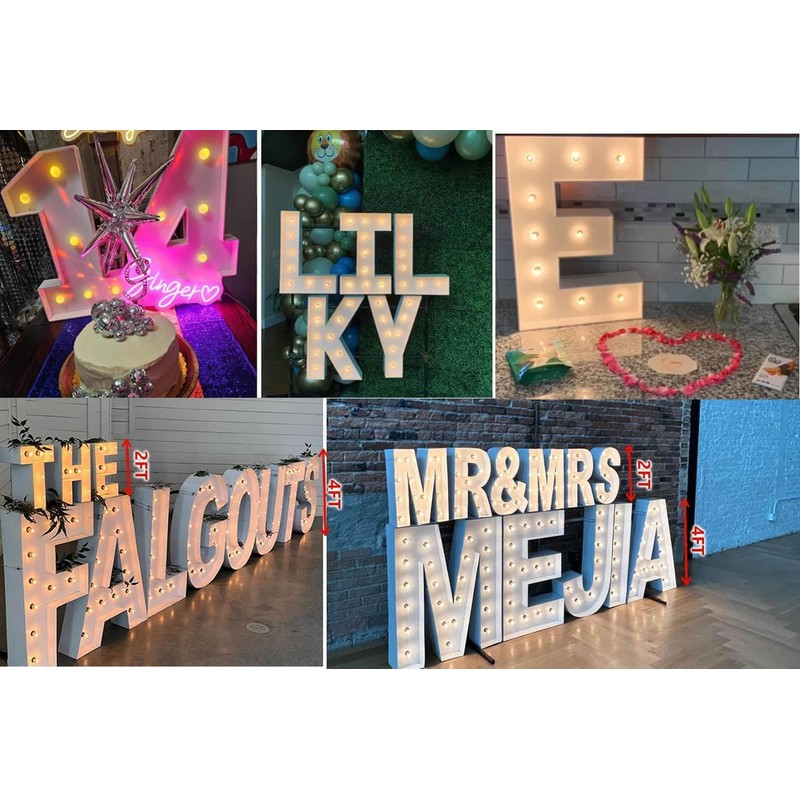 2FT Marquee Light Up Number, Marquee Numbers 8, Mosaic Balloons
