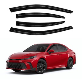 Canvcle Window Visors Rain Guards for 2025 Toyota Camry Accessories, Outside-Mount Side Window Wind Deflectors Vent Visors Shades Rainproof 4PCS