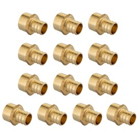 EFIELD Pex 3/4" x 1/2" NPT Thread Adapter Crimping Brass Fittings ASTM F1807 (Pack of 10)