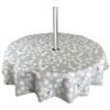Karina Home Round Outdoor Garden Tablecloth with Parasol Umbrella Hole