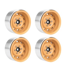 KINGCOO 4PCS Beadlock - 4 ruote da 1,9", offset da 8,9 mm, mozzo in metallo Deep Dish per auto 1/10 RC Rock Crawler per TRX4 Axial SCX10 90046 TRX6 TRX4 TF2 D90 GEN8 UTB18, pneumatici da 1,9 pollici