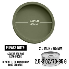 OHMO 2 Pack Cat Food Can Lids, Small Size (3 oz) Silicone Pet Food Can Lids Covers for 3 oz Cat Food Cans, Camo Green