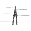 Fishing Pliers Aluminium Alloy Multifunctional Split Ring Pliers Self Locking