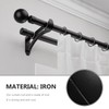 2 Pcs 28mm Window Curtain Rod End Black Drapery Curtain