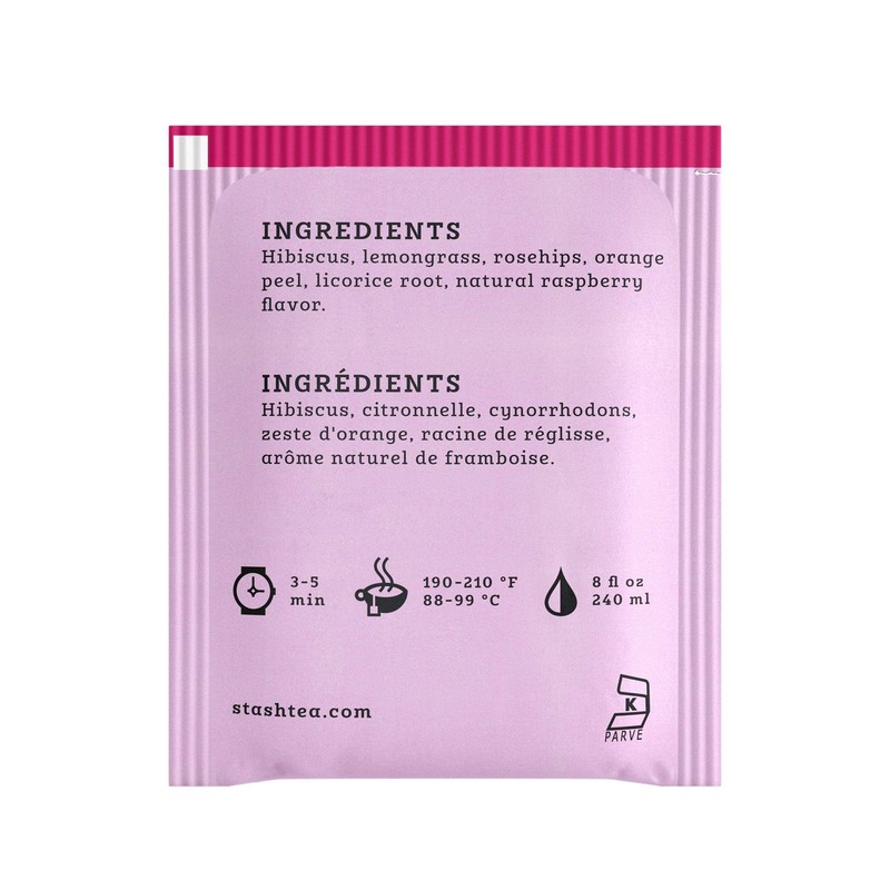 Stash Tea Wild Raspberry Hibiscus (Pack of 3)