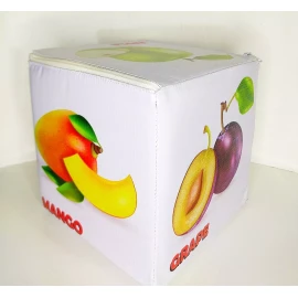 Castillo Didáctico Cubo De Frutas 20x20cm, Lona, En Ingles, Didáctico