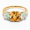 Gem Stone King 18K Yellow Gold Plated Silver Yellow Citrine