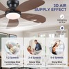 PHORUS Low Profile Ceiling Fans with Lights and Remote,42" Small