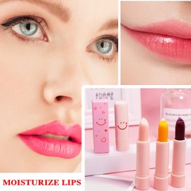 6 Pcs Color Changing Lipstick,Long Lasting Nutritious Tinted Lip Balm Magic Temperature Color Change Lip Gloss Jelly PH Lipstick Waterproof Lips Moisturizer Lip Stick Set for Women