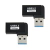 2 PCS USB Winkelstecker 90 Grad USB 3.2 Winkel Adapter,