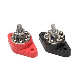 Painless Performance 80116 8-Point Distribution Blocks, Red & Black