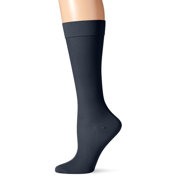 Dr. Scholl's Women's Microfiber Moderate Support Socks, Navy, Shoe Size: 4-5 (Small)