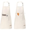Viedouce 2-Pack of Waterproof Cooking Aprons with Pockets, Adjustable Kitchen