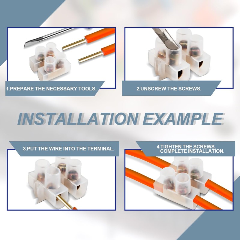 Innfeeltech Wire Connector Terminal, X3 Terminals Quick Connector Wire Terminal