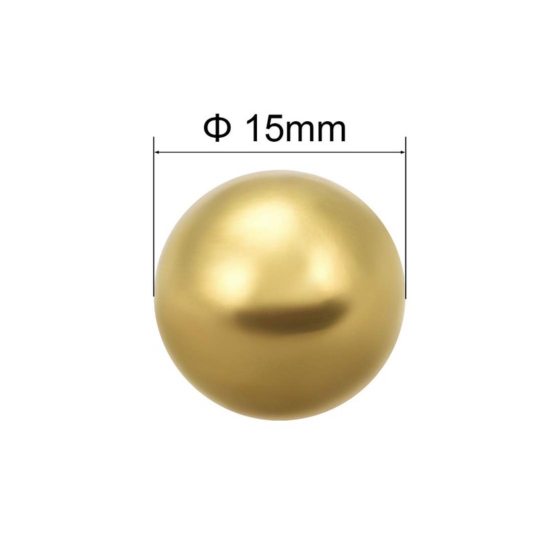 sourcing map Metric Precision Solid Brass Bearing Balls 15 mm