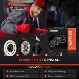 A-Premium Air Conditioner AC Compressor Clutch Kit Compatible with Toyota Tacoma 1995-2004 3.4L