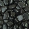 SHIZWU 1-2Inch Natural River Rocks,10LB Black Polished Pebbles for Garden