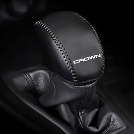 Kayafar Toyota Crown 220 Series Dedicated Shift Knob Cover, Crown 220 Series, Shift Knob Cover, NEW CROWN Custom Interior Parts, Dress Up CROWN Emblem, Garnish Parts, Nail Scratch Prevention, June