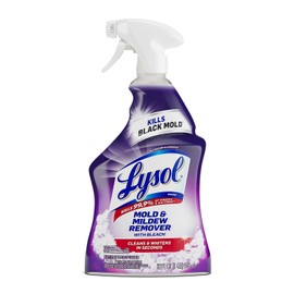 LYSOL MOLD & MILDEW REMOVER SPRAY WITH BLEACH, DISINFECTS, CLEANS AND REMOVES STAINS, FOR BATHROOMS, SHOWERS AND KITCHENS, 32oz (Pack of 12)
