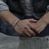 ZARD ZARD Men Twist Cable Cuff Bangle Statment Bracelet in