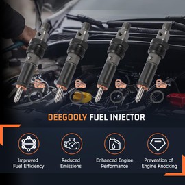 DEEGOOLY 3909476 - Inyector de combustible, 4 piezas compatibles con Cummins 4BT 6BT 3.9L 5.9L - Inyector de combustible para motor de repuesto #J909476