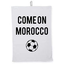 Hippowarehouse World Cup COME ON MOROCCO Tea Towel Eco Printed Dish Cloth Kitchen accessory 50cmx70cm 100% Cotton