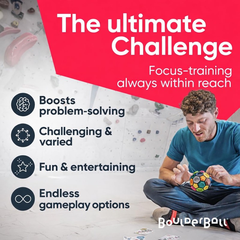 BOULDERBALL Basic 3D Ball – Innovative Finger Skill Game, Play