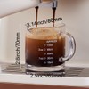 Ackers 2 Pack Measuring Cups, 75ML/2.5OZ Espresso Cups with Handle,