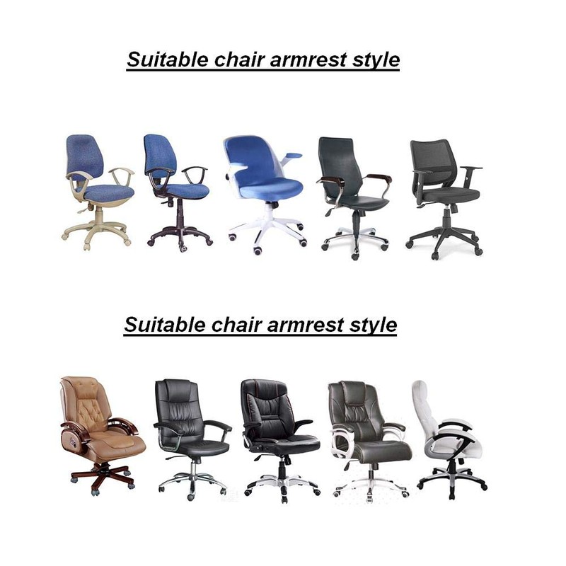 Isccdy Removable Washable Office Chair Armrest Slipcovers Covers Pads (Wine