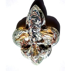 Fleur Di Lis Orgone Generator, Orgonite Energy Accumulator Tower Buster, EMF Protection (Red)