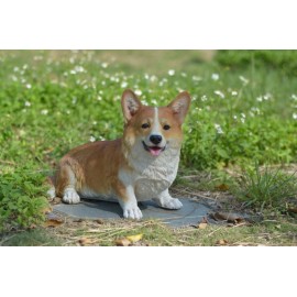 Hi-Line Gift Ltd. Corgi Dog Lifelike Garden Statue Garden Home Decor For Dog Lover