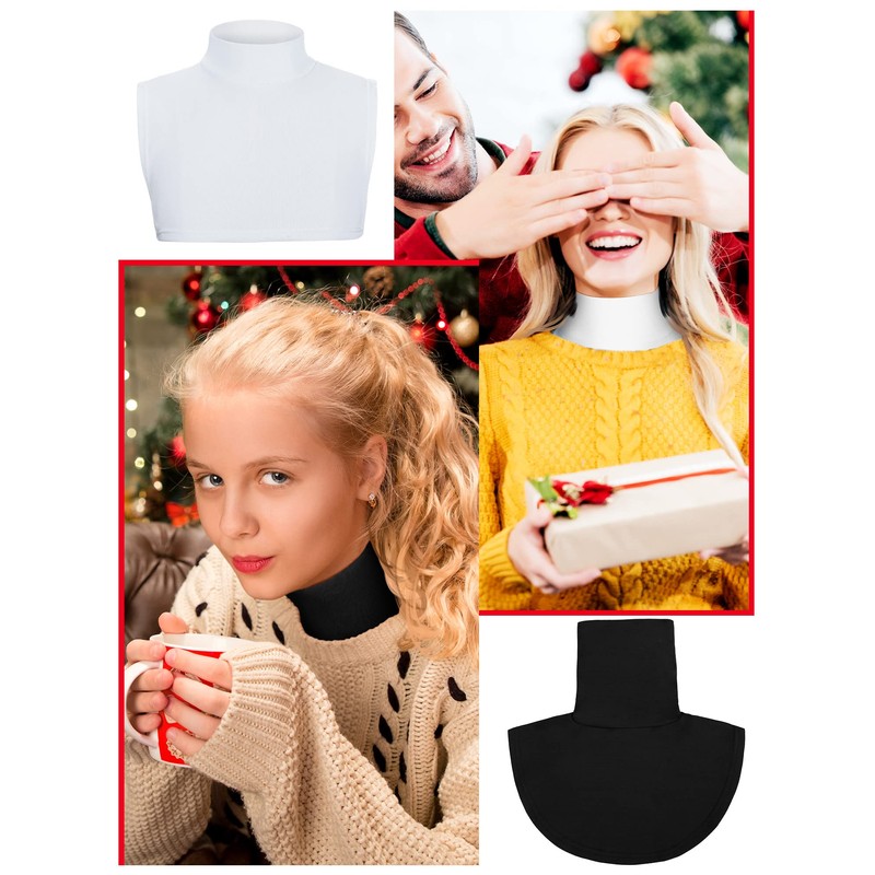 Giegxin 9 Pcs Women Fake Turtleneck Dickey Collars Detachable False